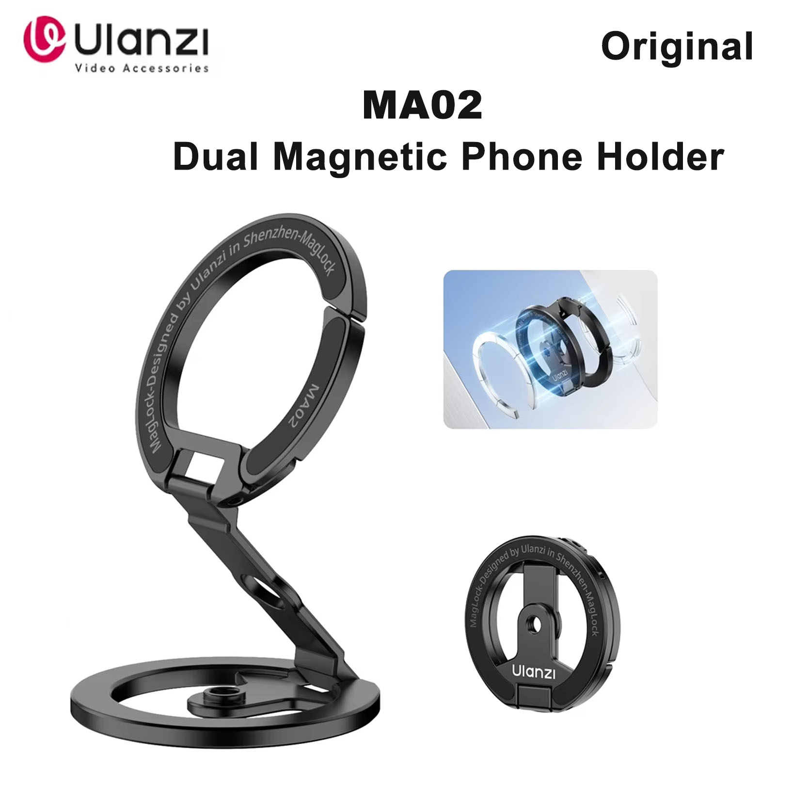 Dual Phone Holder - Suporte Magnético Duplo Ulanzi MA02 MagLock