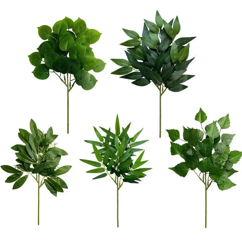 Desk Setup Plants - Simulado De Folha De Maçã Mesa