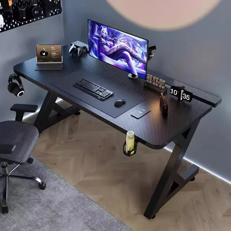 Desk Setup Pc - Q minimalista preto mesas de computador