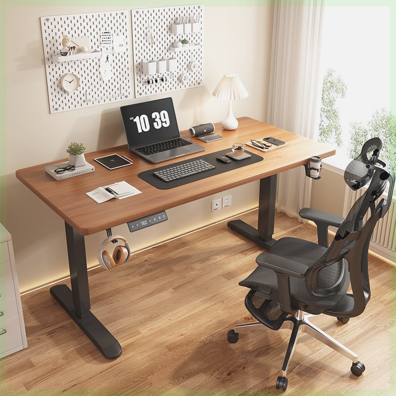Desk Setup Oak - Mesa de escritório jogos mesa portátil