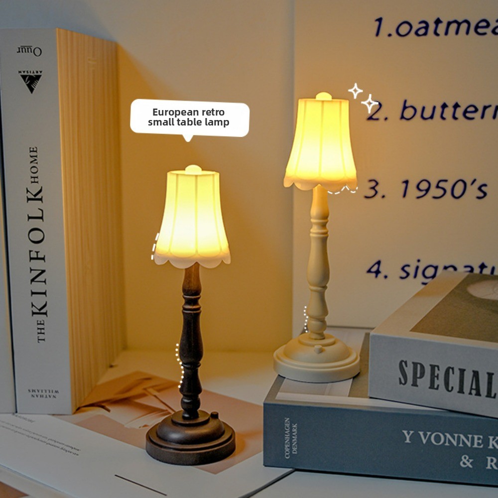 Desk Setup Vintage - Vintage led night light-estilo europeu candeeiro