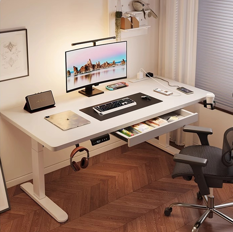 Desk Setup Office - Mesa Elétrica Moderna com Dois Motores