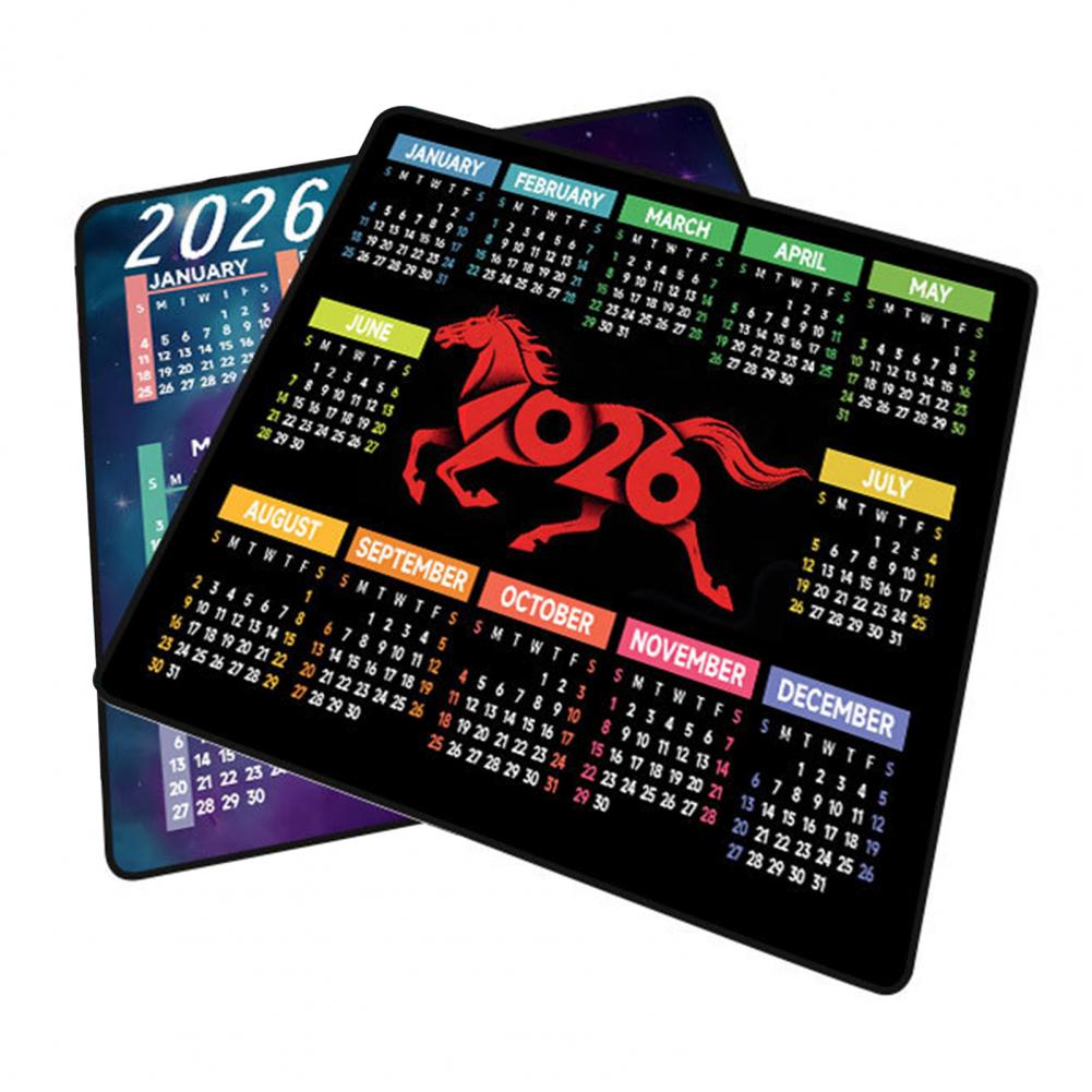 Rubber Mat Desk - 2026 calendário mouse pad à prova