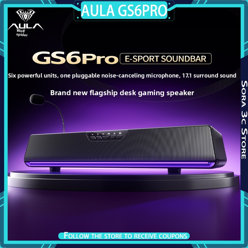 Desk Setup With Speakers - AULA GS6Pro Esports Alto-falante Bluetooth Configuração