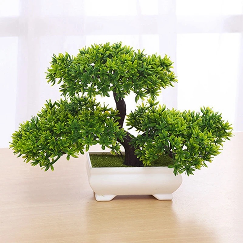 Desk Setup Plants - 1 pçs verde plantas artificiais bonsai