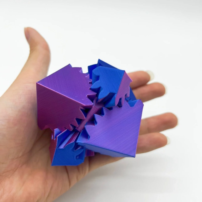Desk Setup Gear - Decoração de mesa 3D impresso cubo
