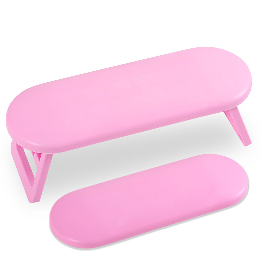 Desk Setup White - Rosa/branco design portátil arte do prego