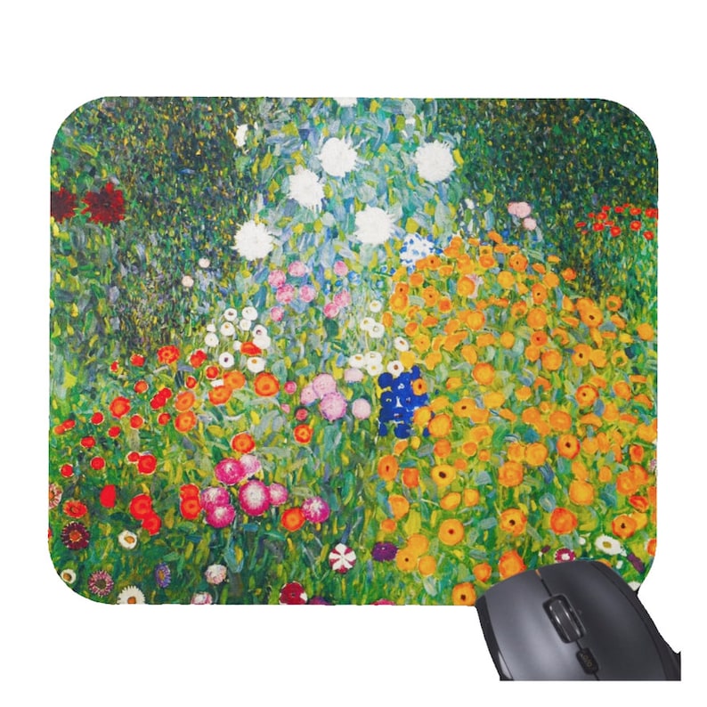 Desk Setup Gadgets - Gustav klimt flores floral mouse pad