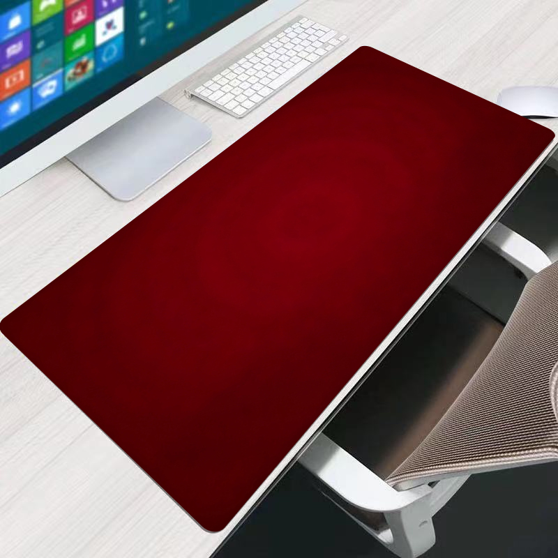 Desk Setup White - Mouse Pad Vermelho para Escritório, Tapete