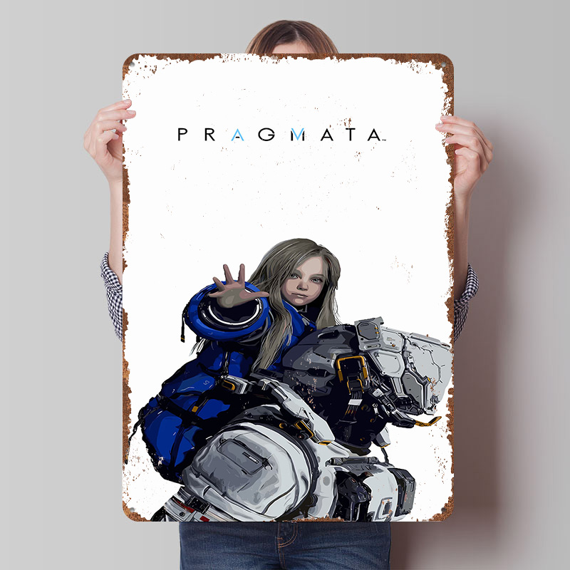 Desk Setup Vintage - Placa de Metal Personalizada com Personagem