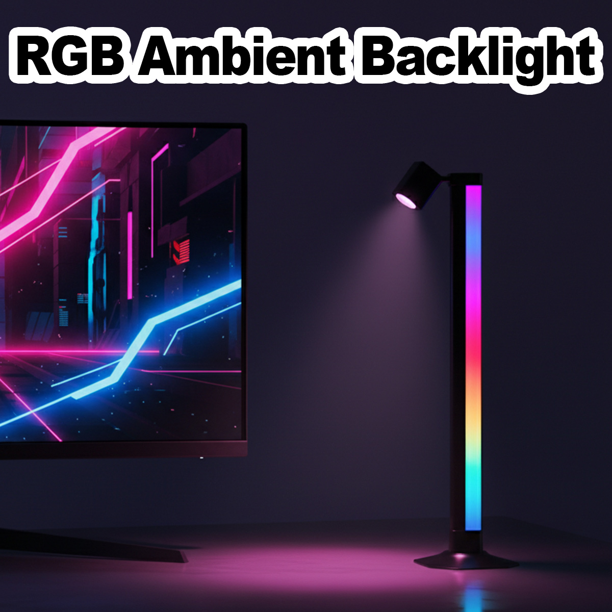 Desk Setup Bedroom - Barra de Luz Inteligente LED RGB