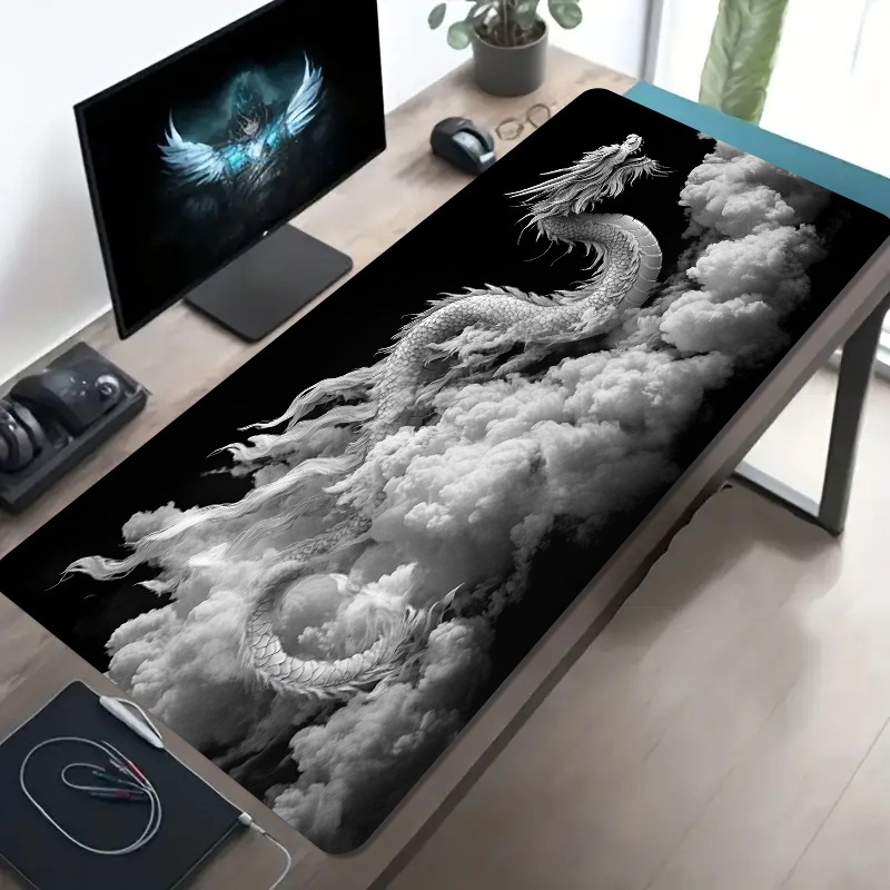 Mouse Pad Gamer Dragão Preto e - Desk Setup Gaming Pc avaliação e preço