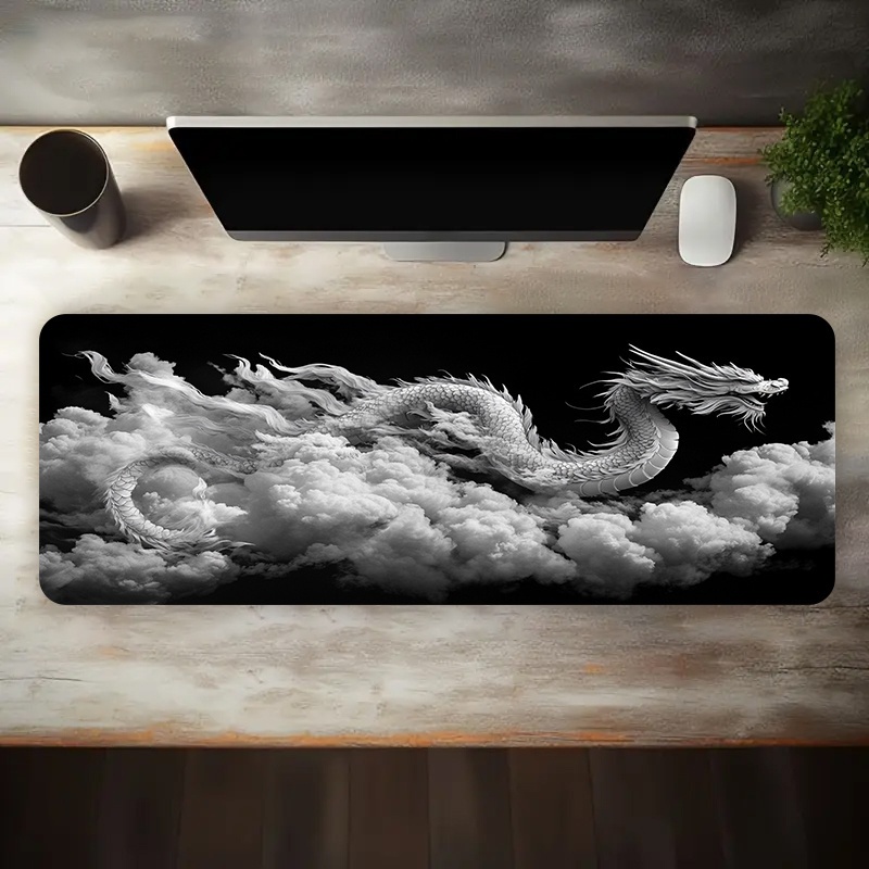 Mouse Pad Gamer Dragão Preto e - Desk Setup Gaming Pc avaliação e preço