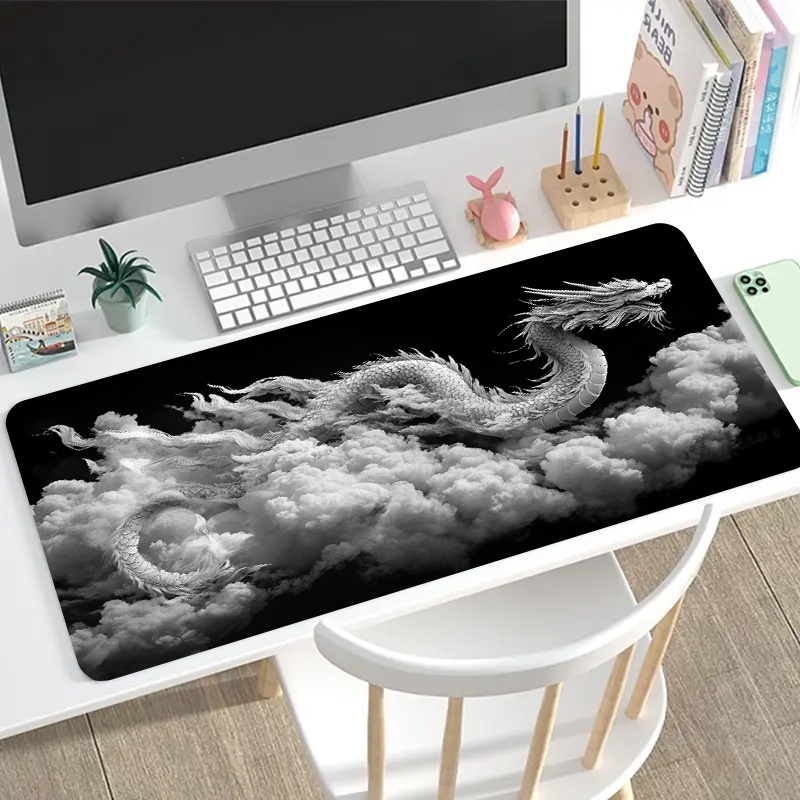 Mouse Pad Gamer Dragão Preto e - Desk Setup Gaming Pc avaliação e preço