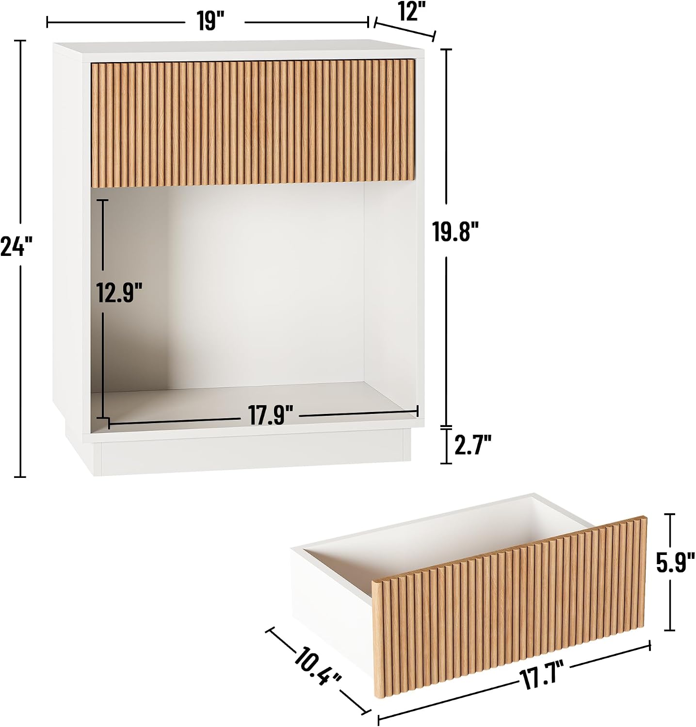 Conjunto de 2 Mesas de Cabecei - Desk Setup White avaliação e preço
