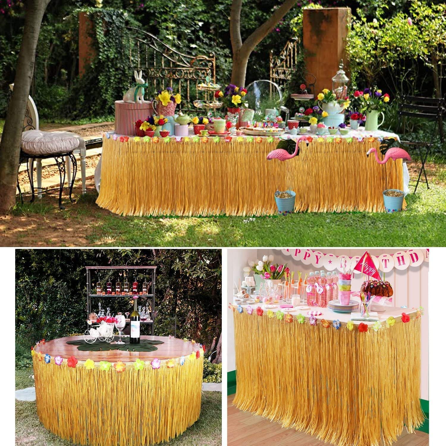 Saia de mesa de grama luau cor - Desk Setup Plants avaliação e preço
