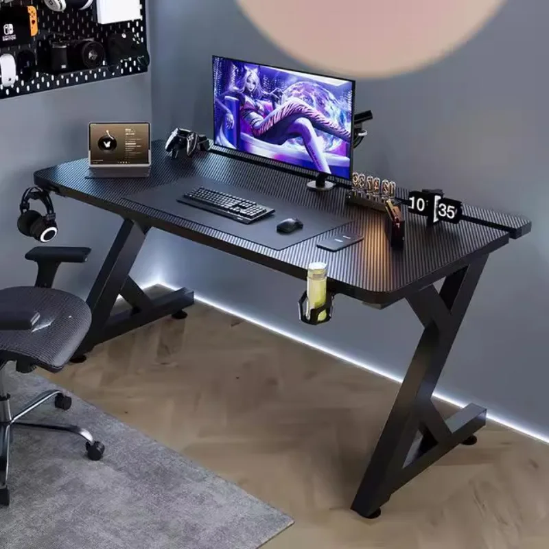 Q minimalista preto mesas de c - Desk Setup Pc avaliação e preço