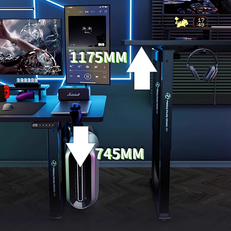 Mesas dobráveis gamer mesa de  - Desk Setup Oak avaliação e preço