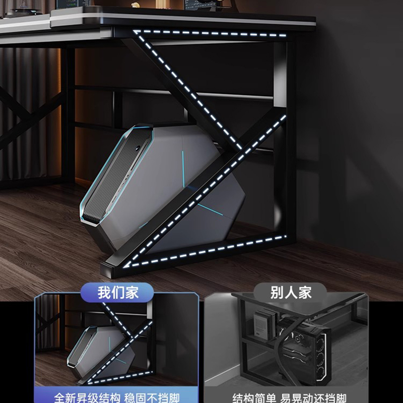 Mesa de rolo para jogos, mesa  - Desk Setup Oak avaliação e preço