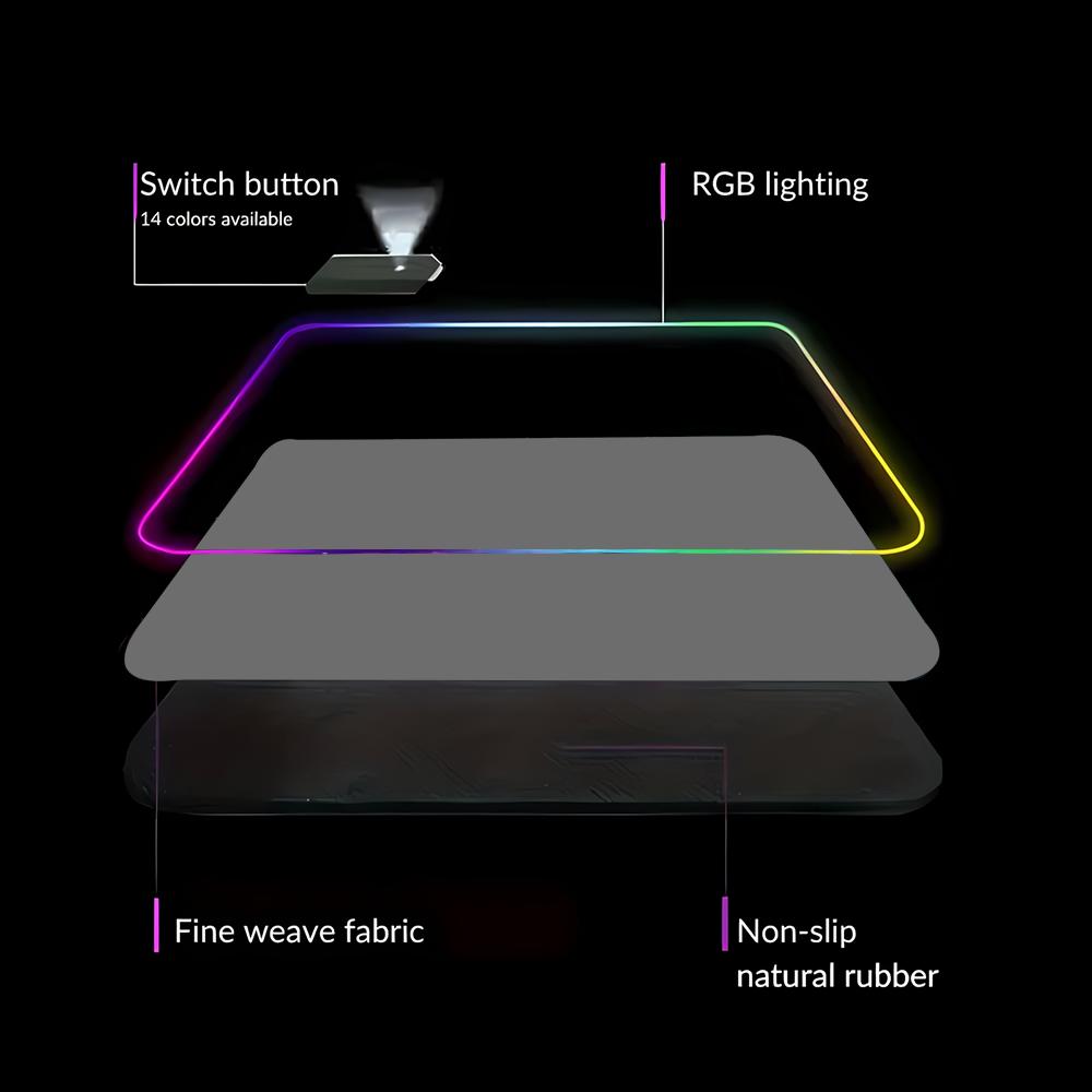 Mouse Pad Gamer RGB HD de Cor  - Desk Setup With Keyboard Tray avaliação e preço