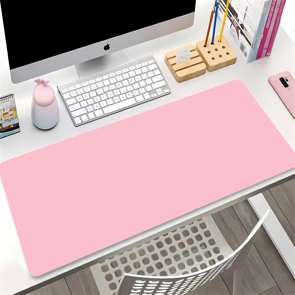 Cor sólida gaming mouse pad ga - Desk Setup Pink avaliação e preço