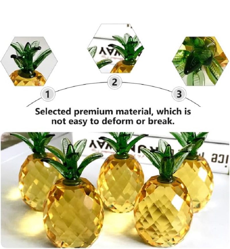 Peso de papel de frutas de cri - Desk Setup Plants avaliação e preço