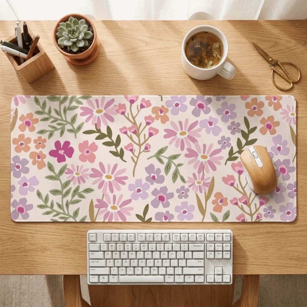 Tapete de Mesa Grande Floral R - Rubber Mat Desk avaliação e preço
