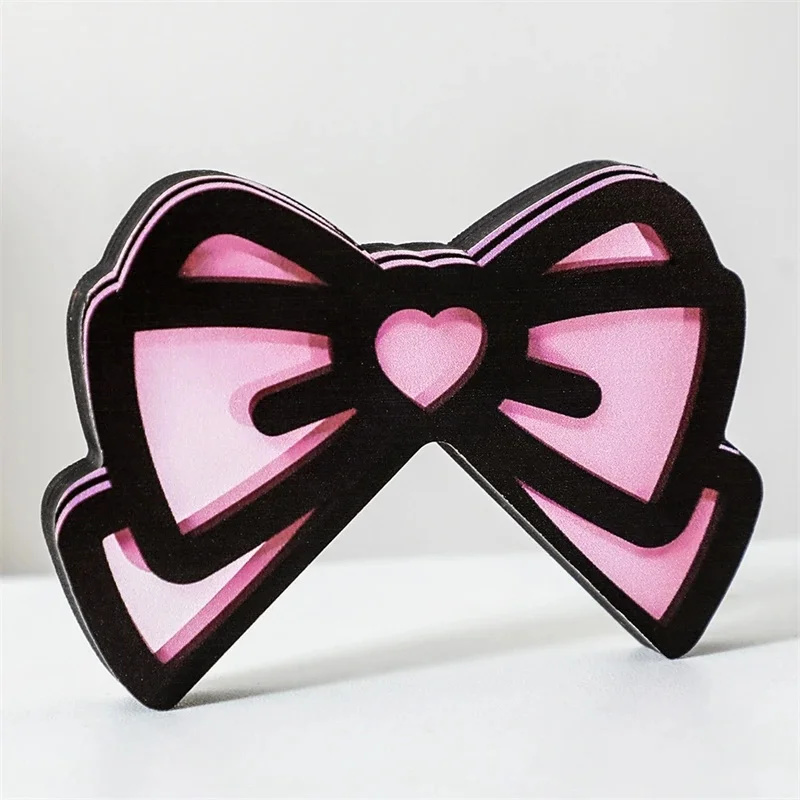 Kawaii rosa acrílico arco moni - Desk Setup Office avaliação e preço