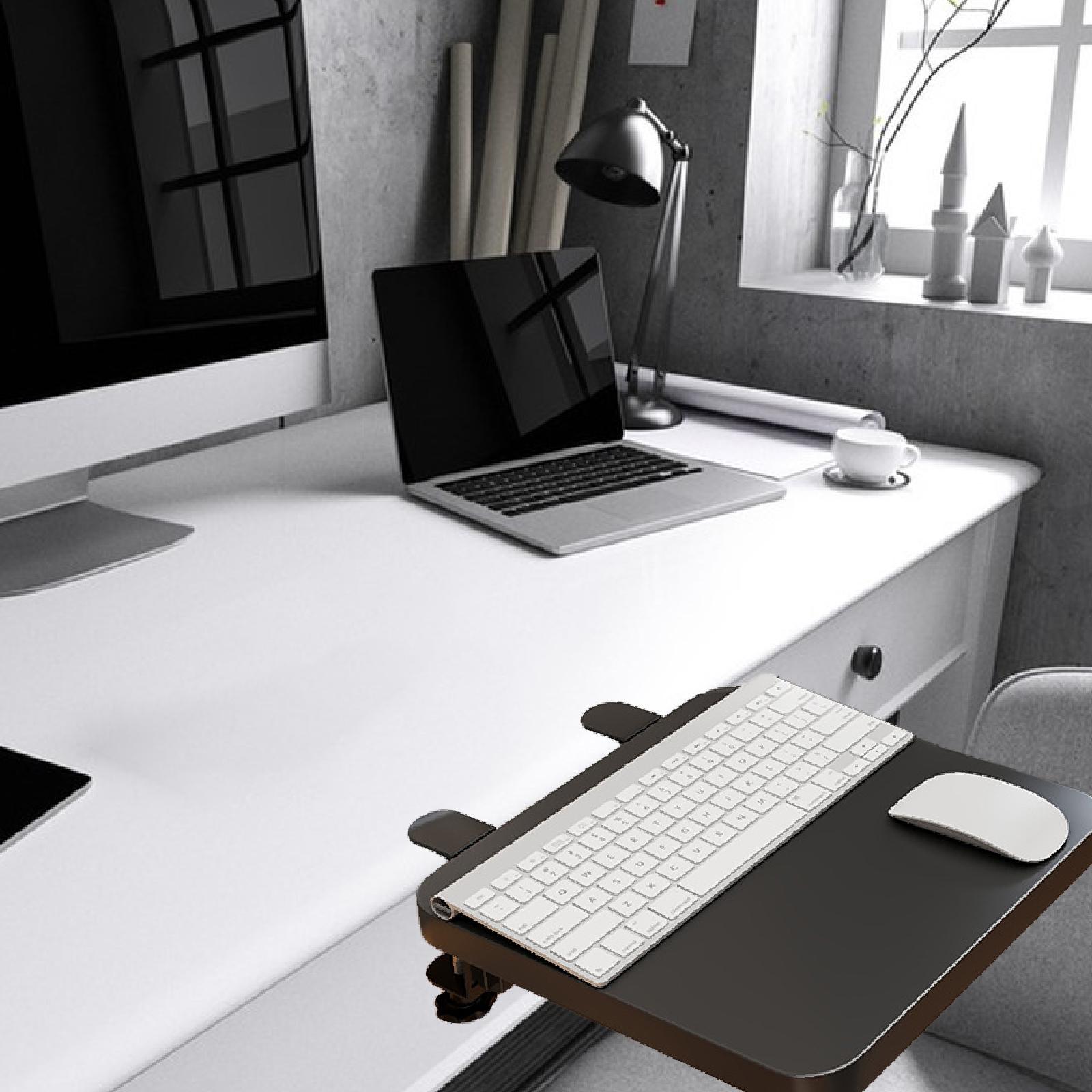 Bandeja Extensora de Mesa Ajus - Desk Setup With Keyboard Tray avaliação e preço