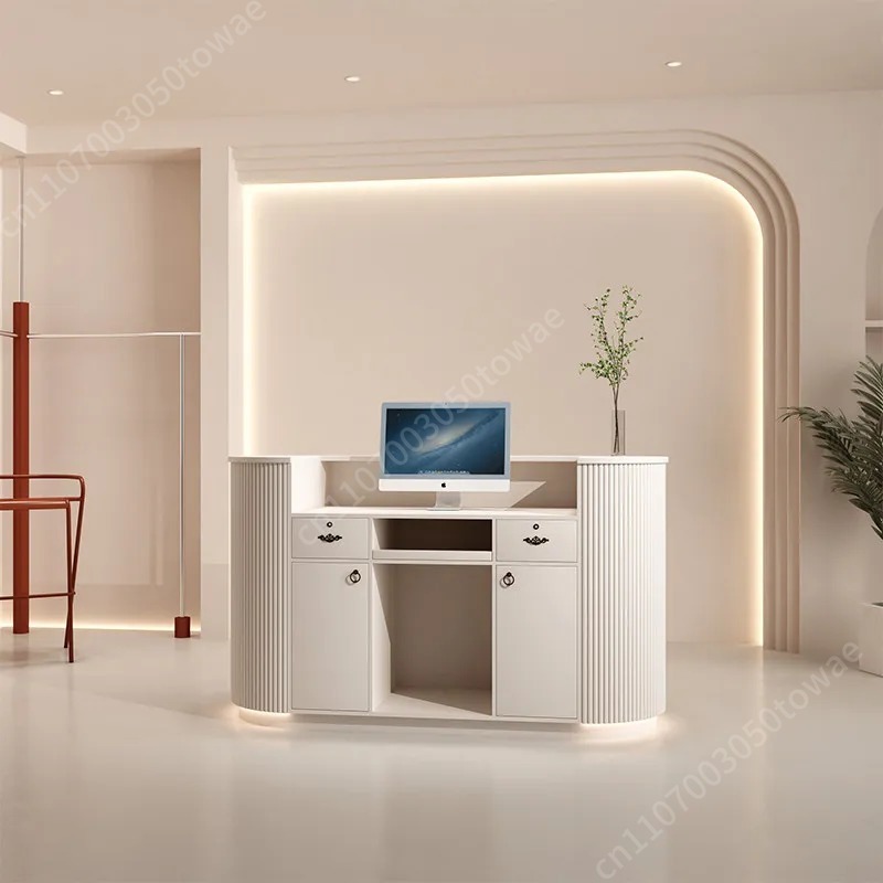 Balcão de Recepção Vertical Cu - Desk Setup White avaliação e preço