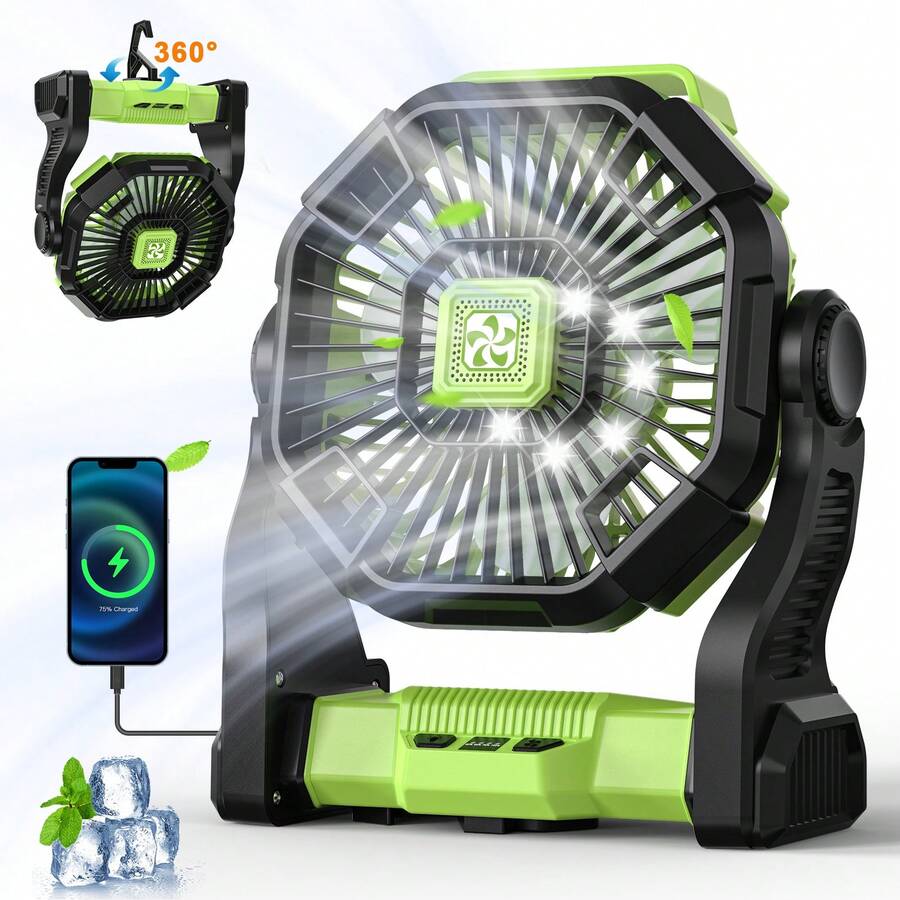 Ventilador portátil alimentado - Desk Setup Gear avaliação e preço