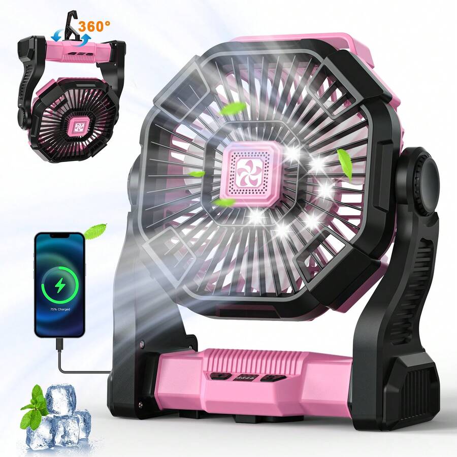 Ventilador portátil alimentado - Desk Setup Gear avaliação e preço