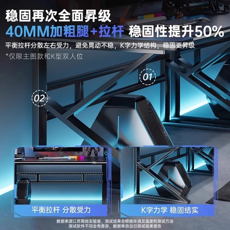 Mesa de Jogos E-sports Dupla,  - Desk Setup Bedroom avaliação e preço