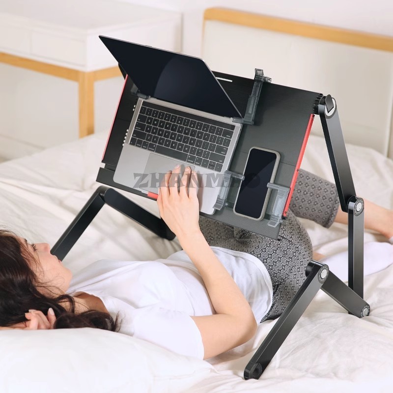 Deitado plano na cama, mesa pa - Desk Setup Pc avaliação e preço